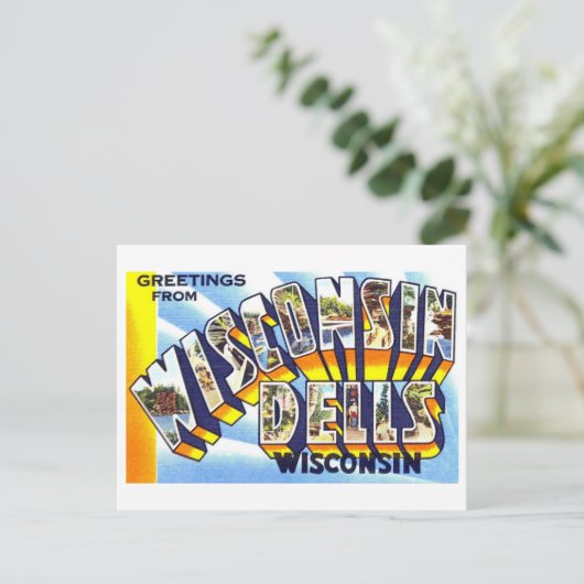 groeten uit Wisconsin Dells Briefkaart (Staand voorkant)