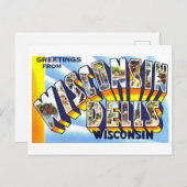groeten uit Wisconsin Dells Briefkaart (Voorkant / Achterkant)