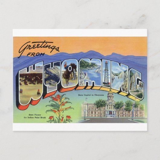Groeten uit Wyoming Briefkaart (Voorkant)