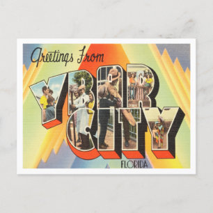 Groeten uit Ybor City, Florida Vintage Travel Briefkaart
