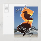Groeten uit Zee Isle City Briefkaart (Voorkant / Achterkant)