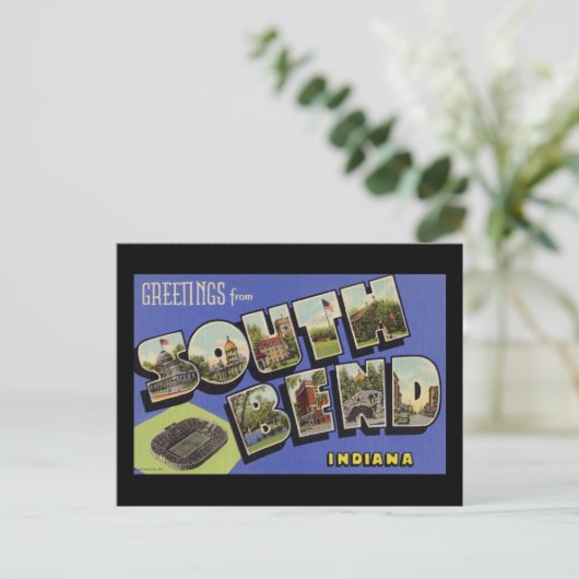 Groeten uit Zuid-Bend Indiana Briefkaart (Staand voorkant)