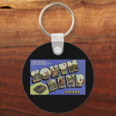 Groeten uit Zuid-Bend Indiana Sleutelhanger (Voorkant)