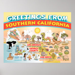 Groeten uit Zuid-Californië Poster