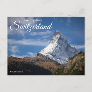Groeten uit Zwitserland Matterhorn Ansichtkaart Briefkaart