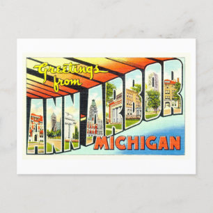 groeten van Ann Arbor, Michigan, Briefkaart