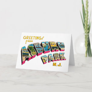 Groeten van Asbury Park New Jersey Kaart