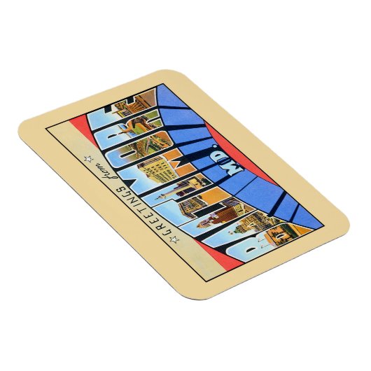  groeten van Baltimore MD. Magneet (Rechterzijde)