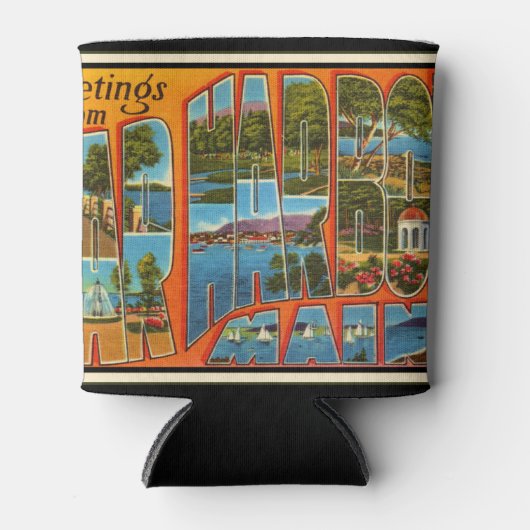 Groeten van Bar Harbour Maine Blikjeskoeler (Voorkant)