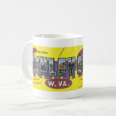 Groeten van Beckley WV Briefkaart Mok (Voorkant links)