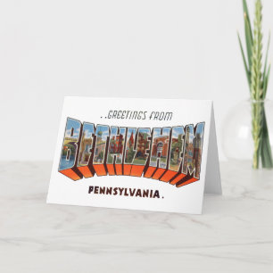 Groeten van Bethlehem Pennsylvania Kaart