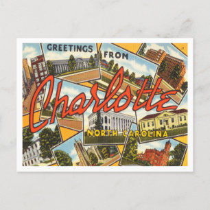 Groeten van Charlotte, North Carolina Travel Briefkaart