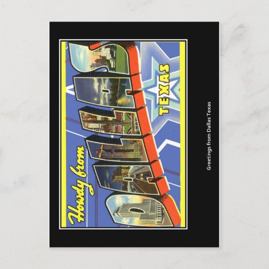 Groeten van Dallas Texas Briefkaart (Voorkant)