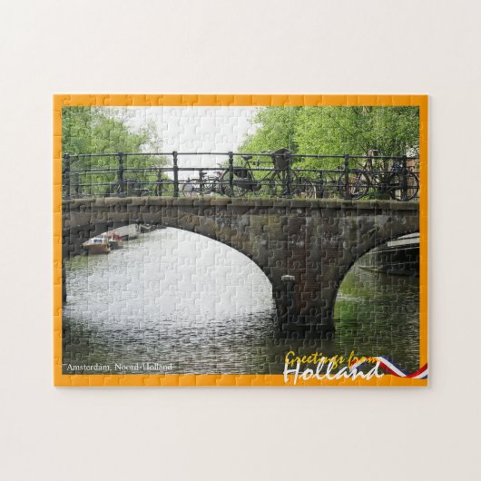 Groeten van de brug van Holland Amsterdam Legpuzzel (Horizontaal)