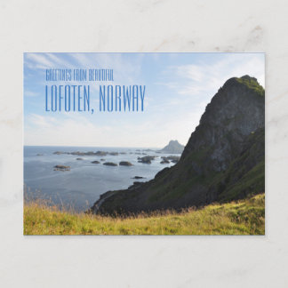Groeten van de Lofoten-eilanden, Noorwegen fotokaa Briefkaart
