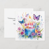 Groeten van de natuur: Floral Butterfly Birthday (Voorkant / Achterkant)
