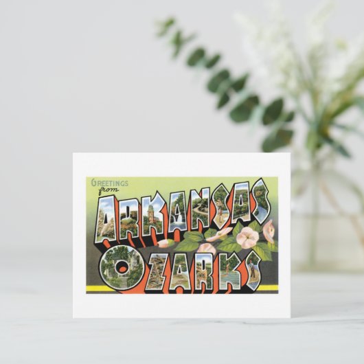 Groeten van de Ozarks. Briefkaart (Staand voorkant)