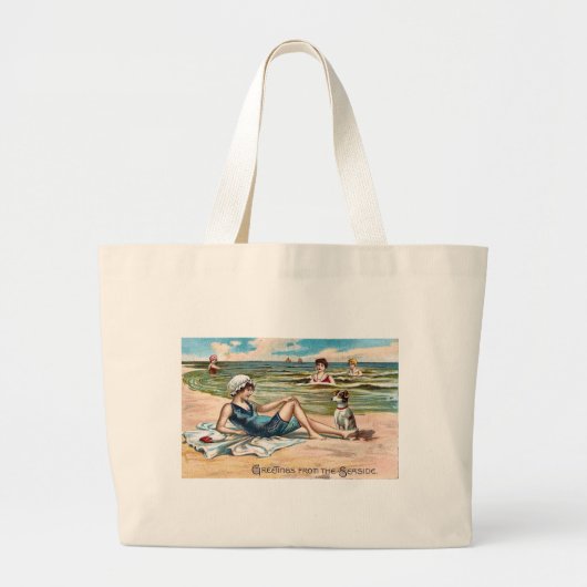 Groeten van de Seaside!   briefkaart Grote Tote Bag (Voorkant)