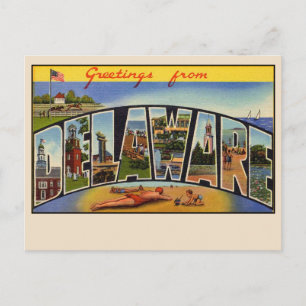 Groeten van Delaware Large Letter Briefkaart