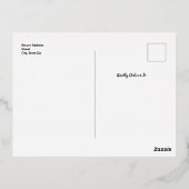 Groeten van Elegant Script Season Folie Feestdagen Briefkaart (Achterkant)