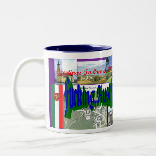 Groeten van F*cking, Oostenrijk Tweekleurige Koffiemok