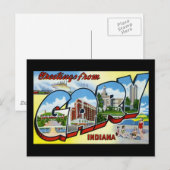 Groeten van Gary Indiana Briefkaart (Voorkant / Achterkant)