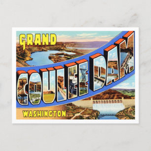 Groeten van Grand Coulee Dam, Washington Travel Briefkaart