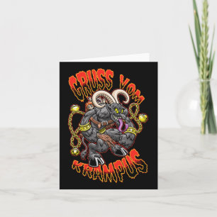 Groeten van Gruss van Krampus Kerstfeest Kaart