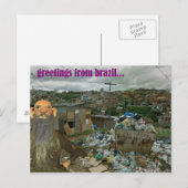 groeten van het braziliaanse afbeelding briefkaart (Voorkant / Achterkant)