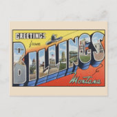 Groeten van het Briefkaart Billings Montana (Voorkant)