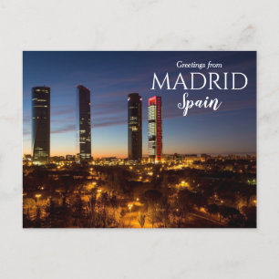 Groeten van het Briefkaart Madrid Spanje