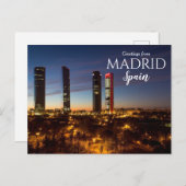 Groeten van het Briefkaart Madrid Spanje (Voorkant / Achterkant)