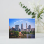 Groeten van het Briefkaart van Cleveland (Staand voorkant)