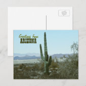 Groeten van het Briefkaart van de Reis van de Cact (Voorkant / Achterkant)