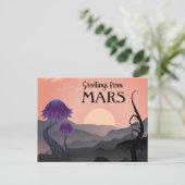 Groeten van het Briefkaart van het reizen van Mars (Staand voorkant)