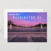 Groeten van het Briefkaart van Washington DC (Voorkant / Achterkant)