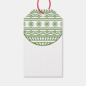 Groeten van het Groene Seizoen met Kerstmis Bauble Cadeaulabel (Achterkant)
