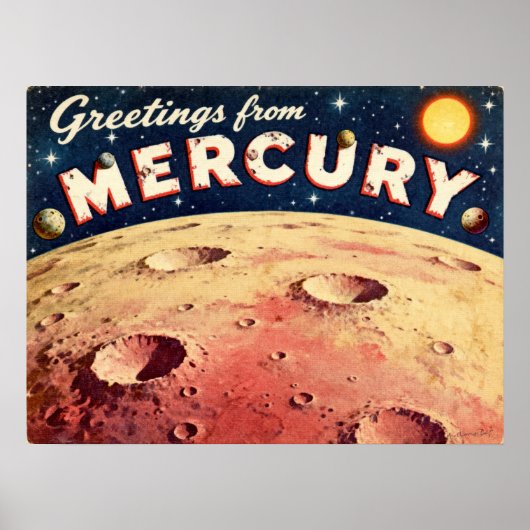 Groeten van het Mercury Retro Sci-Fi Poster (Voorkant)