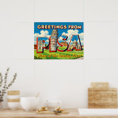 groeten van het Poster van Pisa (Keuken)