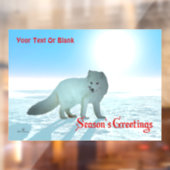 Groeten van het seizoen — Arctic Fox Raamsticker (Vel 2)