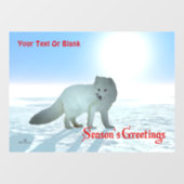 Groeten van het seizoen — Arctic Fox Raamsticker (Vel)
