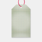 Groeten van het seizoen Gingham Christmas Cadeaulabel (Achterkant)