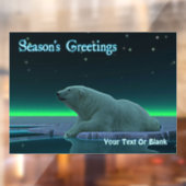 Groeten van het seizoen - Ice Edge Polar Beer Raamsticker (Vel 2)