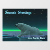 Groeten van het seizoen - Ice Edge Polar Beer Raamsticker (Vel)