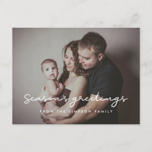 Groeten van het seizoen Minimalistische vakantiefo Briefkaart