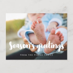 Groeten van het seizoen Moderne vakantiefoto Briefkaart