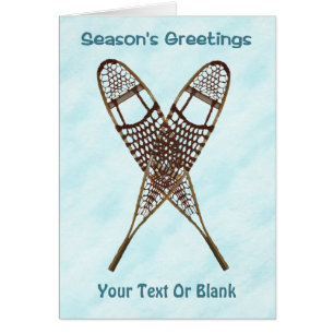 Groeten van het seizoen - Sneeuwschoenen op sneeuw