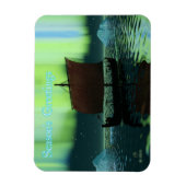 Groeten van het seizoen - Viking Ship Magneet (Verticaal)