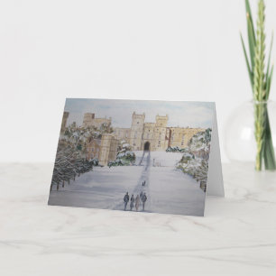 Groeten van het seizoen Windsor Castle Feestdagen Kaart