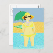 Groeten van het strand briefkaart (Voorkant / Achterkant)